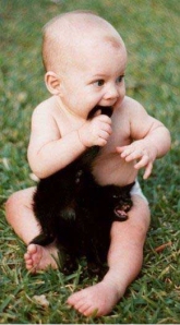 Baby and Cat